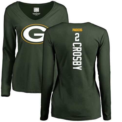 Green Bay Packers Green Women #2 Crosby Mason Backer Nike NFL Long Sleeve T Shirt